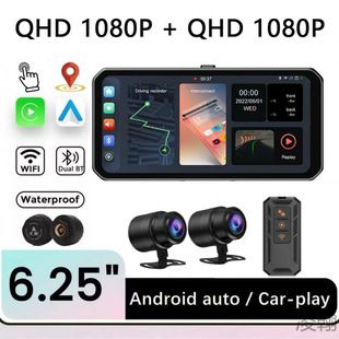 دوربین ثبت وقایع موتورسیکلت 2K با کارپلی و ناوبری GPS و پایش فشار باد لاستیک