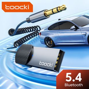 آداپتور بلوتوث 3.5 میلی‌متری Toocki برای خودرو، گیرنده بی‌سیم AUX با بلوتوث 5.4