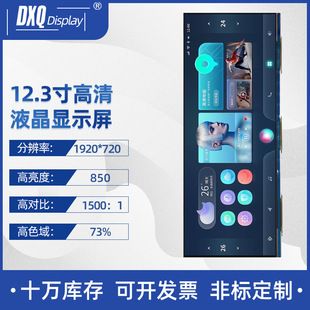 صفحه نمایش 12.3 اینچ 1920x720 LVDS 60 پین