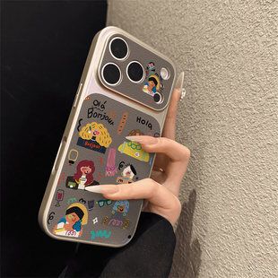 دختر مو زرد مناسب قاب موبایل iPhone17promax Apple 16pro مدل جدید 15pro niche 16 چرمی فروشگاه ما رتبه 2 را دارد