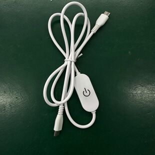 سیم USB سفید با کلید لمسی تایپ سی، طول ۱.۵ متر، ترمینال JST