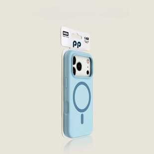 مناسب برای قاب گوشی موبایل iPhone18ProMax سیلیکون مایع مغناطیسی دایره ضخیم آبی آسمانی جدید 16pro ضد سقوط تحویل دسته ای مخلوط ظرف 48 ساعت