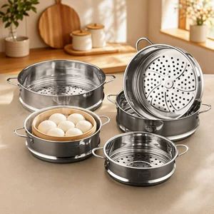 سینی بخارپز 304 استیل ضد زنگ 16-30 سانتی متر