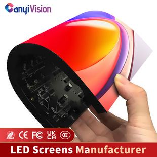 LED انعطاف‌پذیر نرم صفحه نمایش خمیده P1.86 P2 داخلی و خارجی تمام رنگی