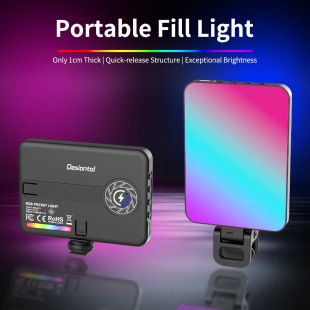 لامپ زیبایی جیبی RGB با دقت انتخاب شده بین مرزی، انتشار سریع، سبک وزن، فیلمبرداری زنده، لامپ عکاسی با دمای رنگ دوگانه، ظرف 48 ساعت ارسال می شود