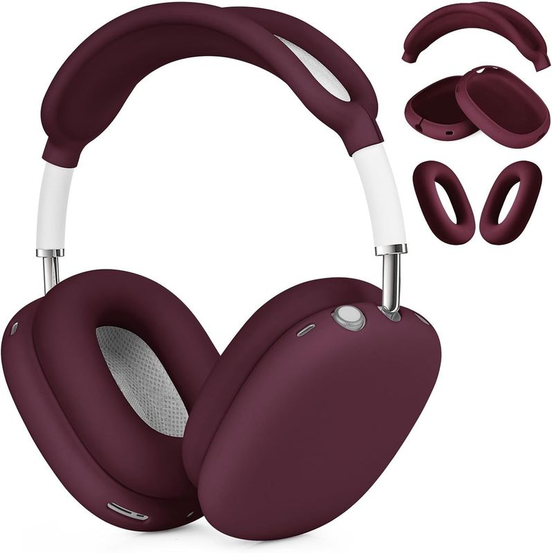 کاور محافظ AirpodsMax فروش گرم برون مرزی مناسب برای هدست اپل ژاکت سیلیکونی محافظ شرابی پوسته سیلیکونی