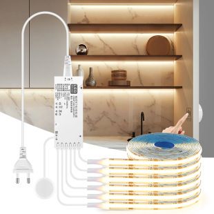 نوار LED نواری COB 12 ولت 8 میلی‌متری با چسب پشت، مناسب ویترین و کابینت