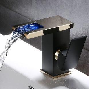 شیر آبشاری مشکی طلایی LED دار مدل آمریکایی