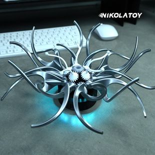 نیکولاتوی گل جاودان مکانیکی با نور RGB و طراحی گالری مدرن