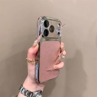 در عرض چند ثانیه تغییر می کند و برای قاب تلفن همراه iPhone17pro مناسب است Apple 16pro الگوی لیچی الگوی CD 15pro برچسب جانبی 14pro چرم مخلوط تحویل دسته ای ظرف 48 ساعت