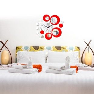 کریستال سه‌بعدی آکریلیک دیواری، ساعت خانگی دکوراتیو برای اتاق نشیمن