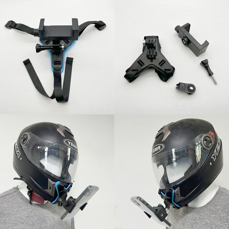 ست براکت چانه کلاه ایمنی موتور سیکلت دوربین ورزشی GoPro دوربین ورزشی گوشی موبایل کلاه ایمنی چانه بند ثابت...فروش TOP10%