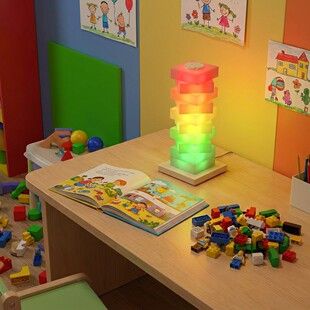 چراغ خواب RGB با شارژ بیسیم موبایل، دیوای نورپردازی دکوراتیو