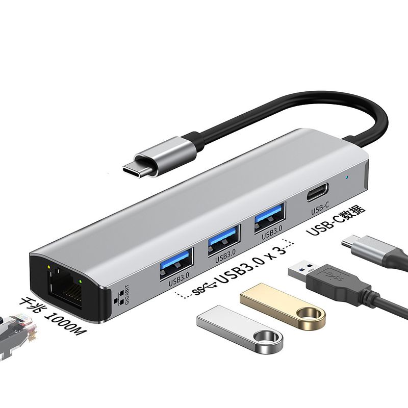 کارت شبکه بین مرزی USB3.0 گیگابیتی با سیم اترنت 1000M USB به RJ45 کارت شبکه گیگابیتی بدون درایور Ethernet USB می تواند OEM باشد