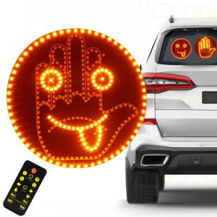 چراغ LED صورتک متحرک برای خودرو با قابلیت نمایش ایموجی و علائم دست