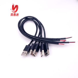 کابل برق USB دو هسته با سر اتصال برای فن و LED