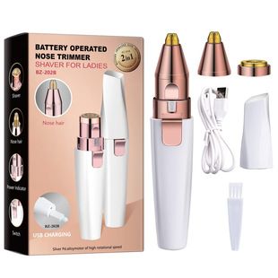 دستگاه اصلاح ابرو و موهای زائد دوکاره LED دار، مینی و قابل حمل