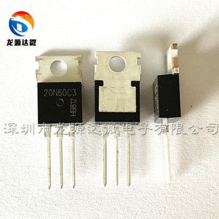 ترانزیستور اثر میدانی SPP20N60C3 با تراشه بزرگ، بسته TO-220، 20N60C3