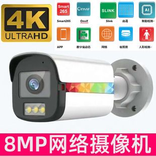دوربین مداربسته 8 مگاپیکسلی POE با میکروفون و پروتکل ONVIF