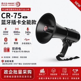 بلندگوی دستی شارژی رعد پادشاه CR-75 با بلوتوث و ضبط صدا