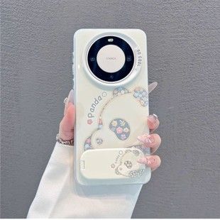 پاندا گل مناسب برای قاب گوشی موبایل Huawei mate70pro جدید pura80pro رنگ نقره ای مات کارت mate60 ترکیبی تحویل دسته ای ظرف 48 ساعت