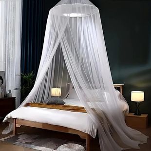 چادر تخت خواب گرد توری ضد پشه مدل پرنسسی با قاب آویز