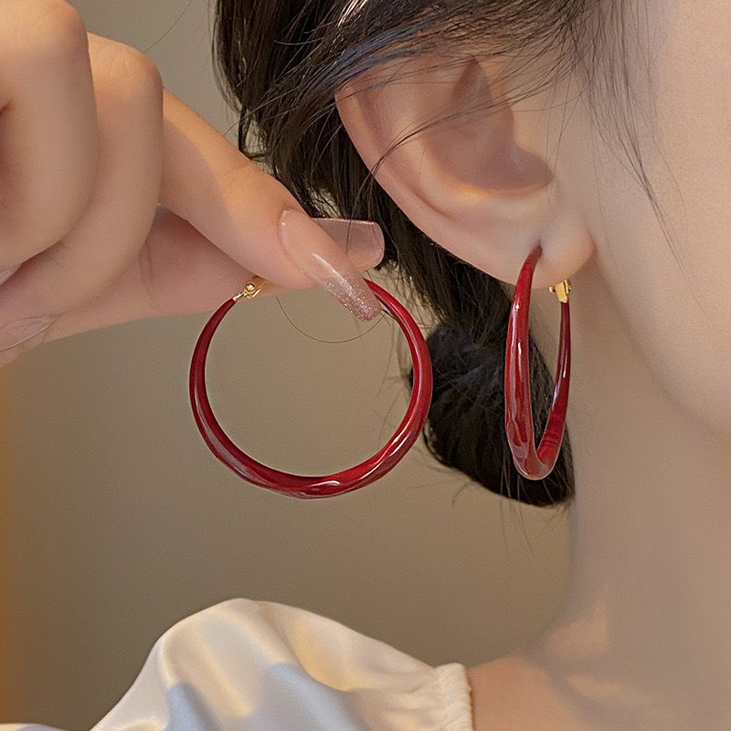 گوشواره هندسی حلقه ای فلزی خلق و خوی اروپایی و آمریکایی گوشواره گوشواره مد ساده گوشواره گوشواره گوشواره سبک لوکس گوشواره جوی زنانه فروش TOP10%