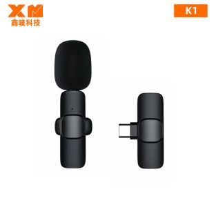 میکروفون یقه‌ای بی‌سیم K1 برای موبایل، ضبط ویدیو و لایو، نویزگیری هوشمند