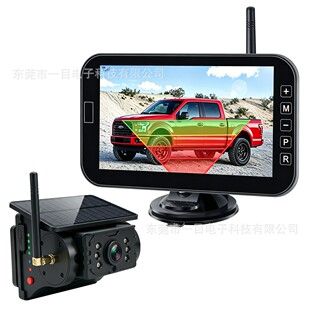 دوربین معکوس بی سیم مغناطیسی خورشیدی با وضوح بالا 1080P با صفحه نمایش بزرگ 7 اینچی بدون سیم کشی کامیون تریلر در حال معکوس کردن تصویر تحویل دسته ای ترکیبی ظرف 48 ساعت