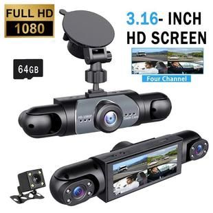 ضبط کننده رانندگی چهار لنز نظارتی، وضوح بالا 1080P، جلو، چپ و عقب با تصاویر معکوس، تحویل دسته ای ترکیبی در عرض 48 ساعت