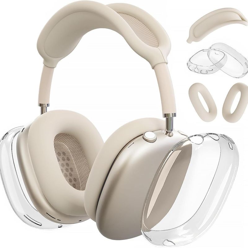 مناسب برای پوشش محافظ airpodsmax روکش سیلیکونی هدست بلوتوث اپل که روی سر نصب شده است پوشش محافظ سیلیکونی محافظ گوش محافظ TPU