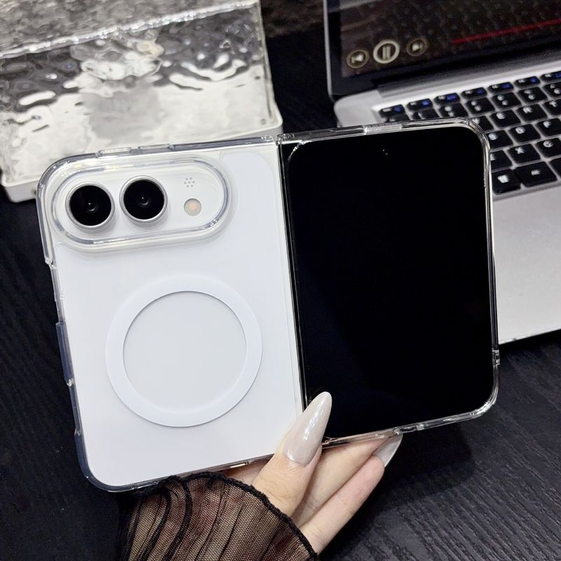 مدل جدید مناسب برای قاب گوشی iphone Duo محافظ گوشی موبایل اپل 18 برابر تاشو شفاف ساده و پیشرفته ضد سقوط مغناطیسی...حجم فروش TOP10%