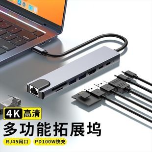هاب چندکاره Type-C 11 در 1 با HDMI، کارتخوان و اترنت