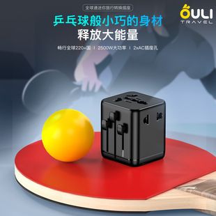 آداپتور مسافرتی یونیورسال OULiYO مدل 2AC سوپر مینی