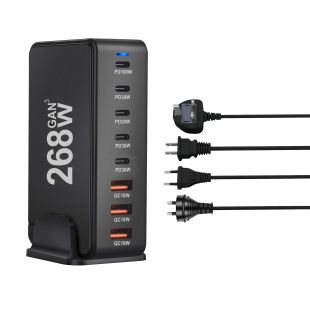 شارژر چند پورت گالیم نیترید 268 واتی مدل 240W PD