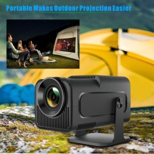 پروژکتور بین مرزی HY320 خانگی پروژکتور قابل حمل دیواری 4K بی سیم بلوتوث با کیفیت بالا در اتاق نشیمن ظرف 48 ساعت ارسال می شود