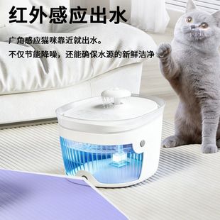 آب‌خوری فواره‌ای گربه با چراغ LED و نعناع گربه‌ای