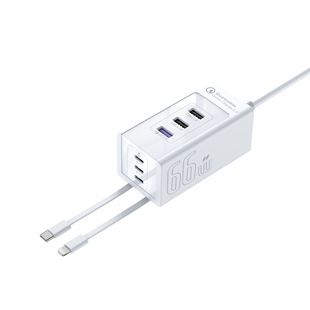 شارژر چند پورت سریع QC3.0 USB با کابل و پریز PD20W