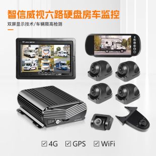 دوربین مداربسته خودرو 6 کانال 4G با GPS و وایفای، ضبطکننده هارد دیسک، دید در شب