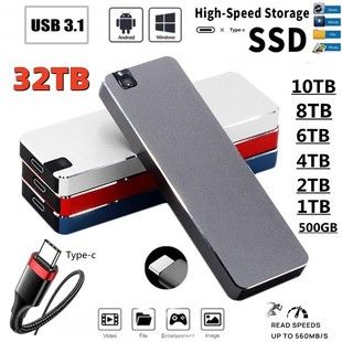 هارد اکسترنال SSD پرتابل 8TB 4TB 2TB فوق‌نازک و پرسرعت
