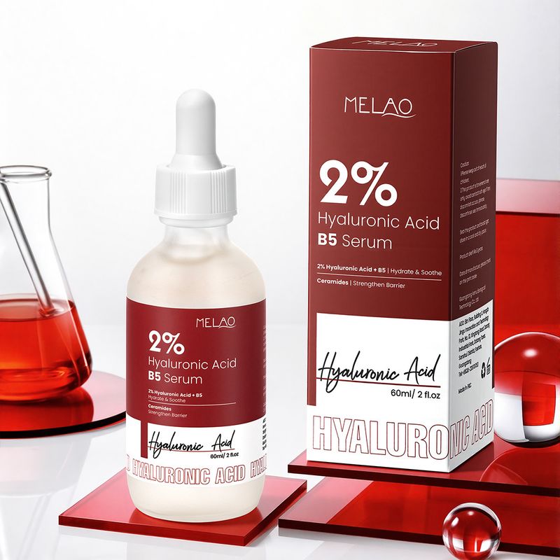 MELAO Hyaluronic Acid B5 Essence عمده فروشی 60ml Light Moisturizing Brightening Hydrating Essence Repair Ampole OEM Forming Hydrating Moisturizing Moisturizing