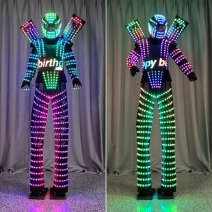 لباس رباتیک LED چشمک‌زن برای اجرای صحنه و کلوپ