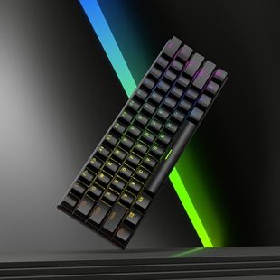 صفحه‌کلید مکانیکی DIY بی‌سیم 2.4G بی‌سیم 2.4G و قابل شارژ 68 کلیدی RGB با قابلیت تعویض داغ DIY ظرف 48 ساعت ارسال می‌شود