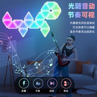 چراغ پنلی WIFI مثلثی هوشمند با نور RGB قابل تنظیم