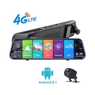 آینه هوشمند 4G اندروید 10 اینچ با دوربین دوتایی 4K و ADAS