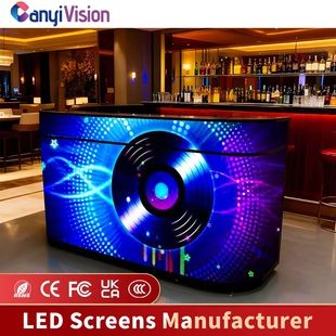 نمایشگر LED جلوی میز DJ و فروشگاه، مدل P1.86-P2.5، انعطاف‌پذیر