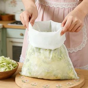 کیسه آبگیری با بند کشی، دهانه بزرگ، توری فیلتر شیر سویا، ایستاده، فوقالعاده ریز، کیسه آبگیری سبزیجات