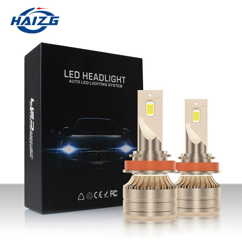 HAIZG ماشین تیغه تامین مرزی LED لامپ بزرگ M70 اصلاح شده چراغ جلوی نورافکن فوق العاده روشن H7 چراغ جلو آلومینیومی آلومینیومی LED چراغ MT/گیربکس دستی