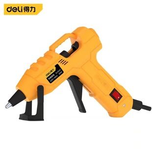 تفنگ چسب حرارتی Deli زرد با خروجی چسب مسی گرمایش PTC مهندسی پلاستیک PBT استاندارد ملی کابل برق 3C ظرف 48 ساعت ارسال می شود