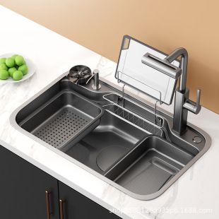 سینک ظرفشویی دستساز استیل ۳۰۴ تکلگن ضخیم